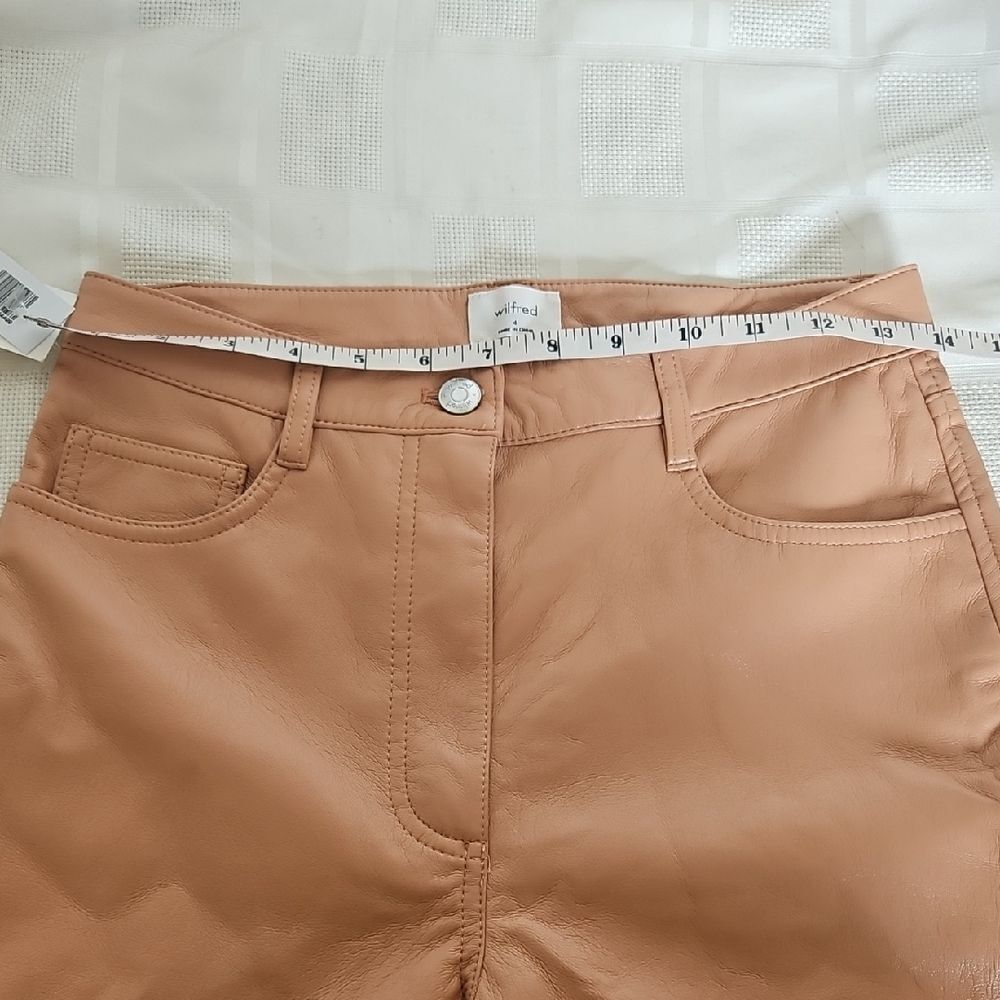 Wilfred Camel Faux Leather Pants - Picture 9 of 16